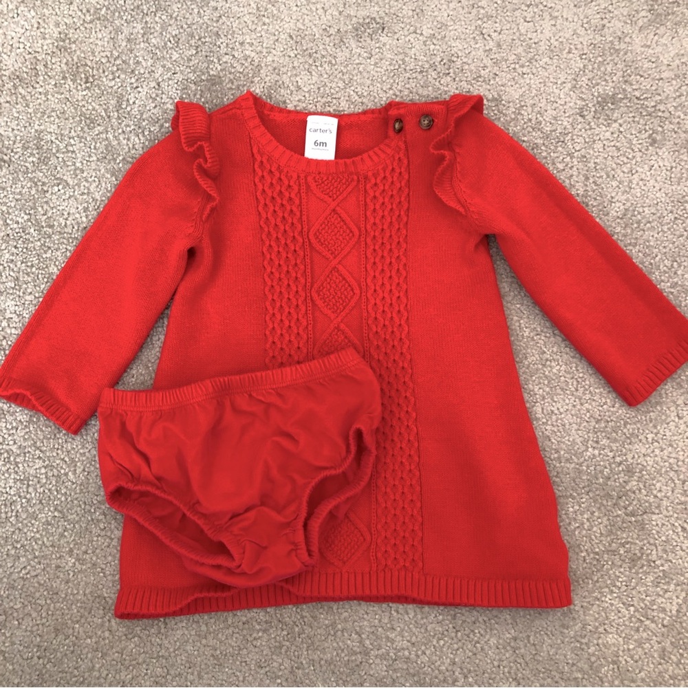 Carter’s baby girl knit dress NWOT